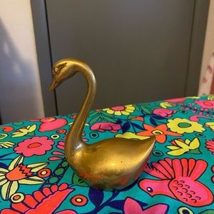 ⭐️2/$10 Small brass 🦢 swan